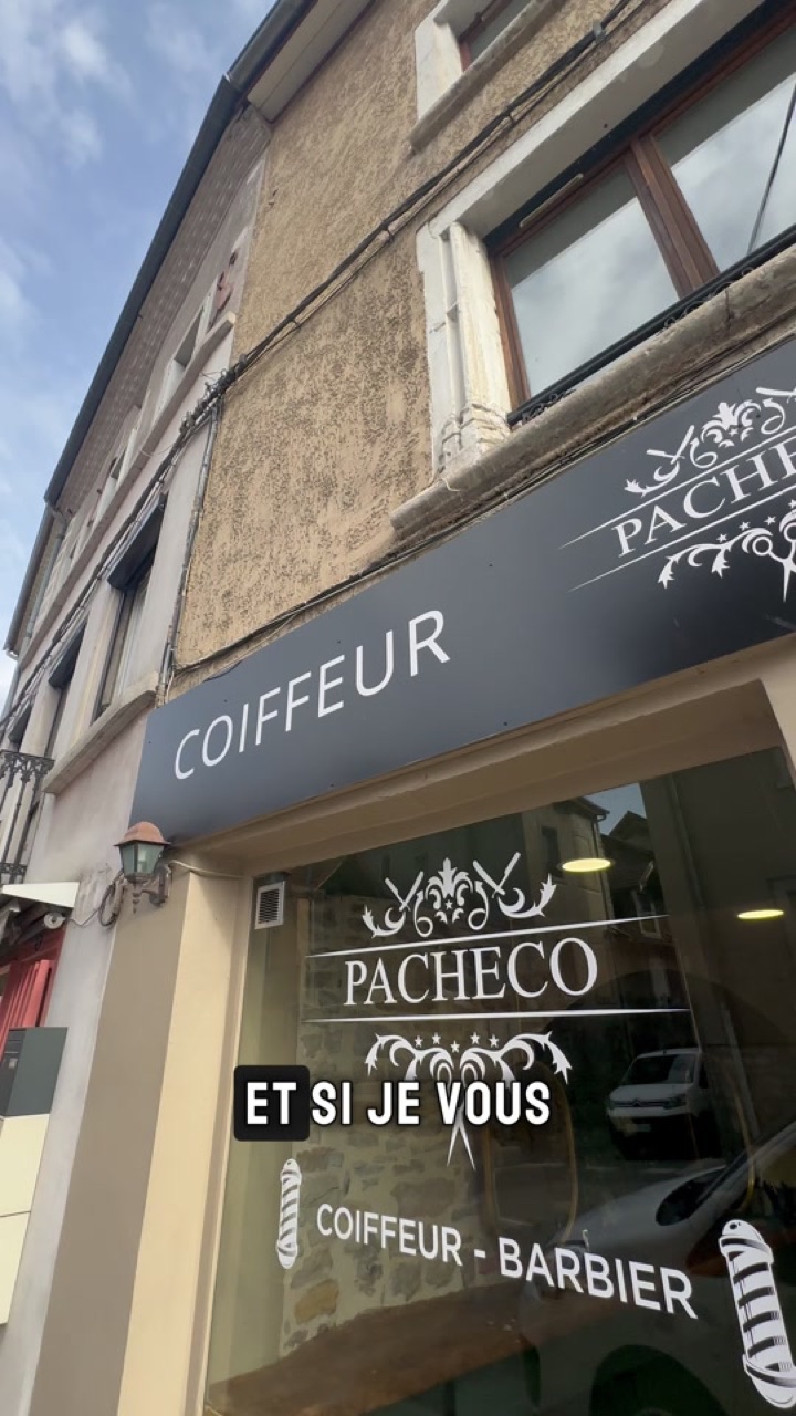 Façade du salon de coiffure Pacheco